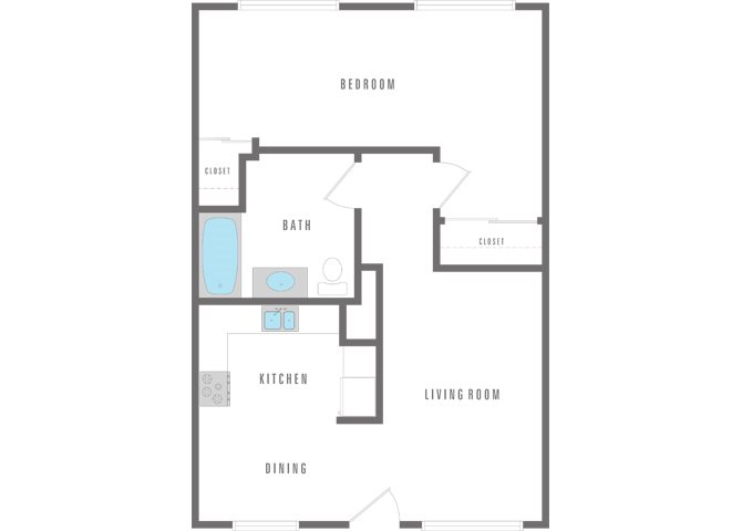 1 bed and 1 bath