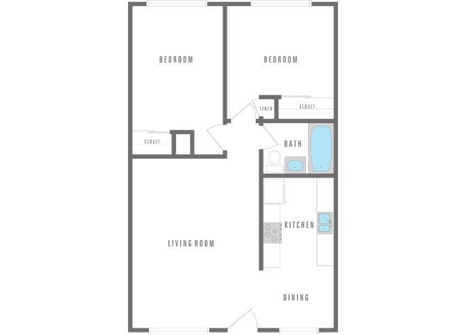2 bed and 1 bath