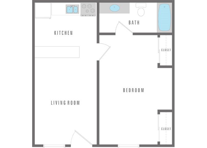 1 bed and 1 bath