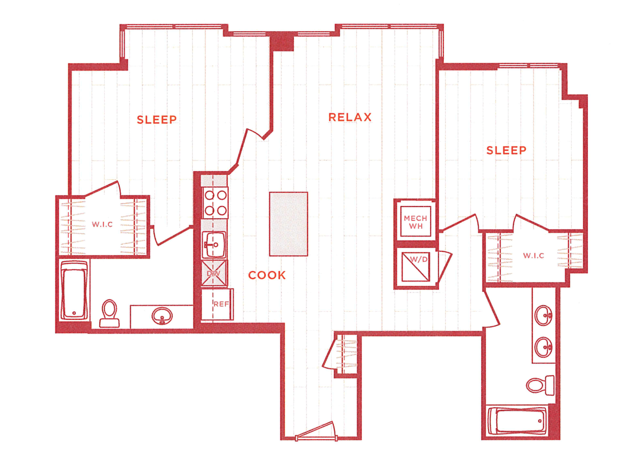 Floor Plan Image of Apartment Apt 10-0305