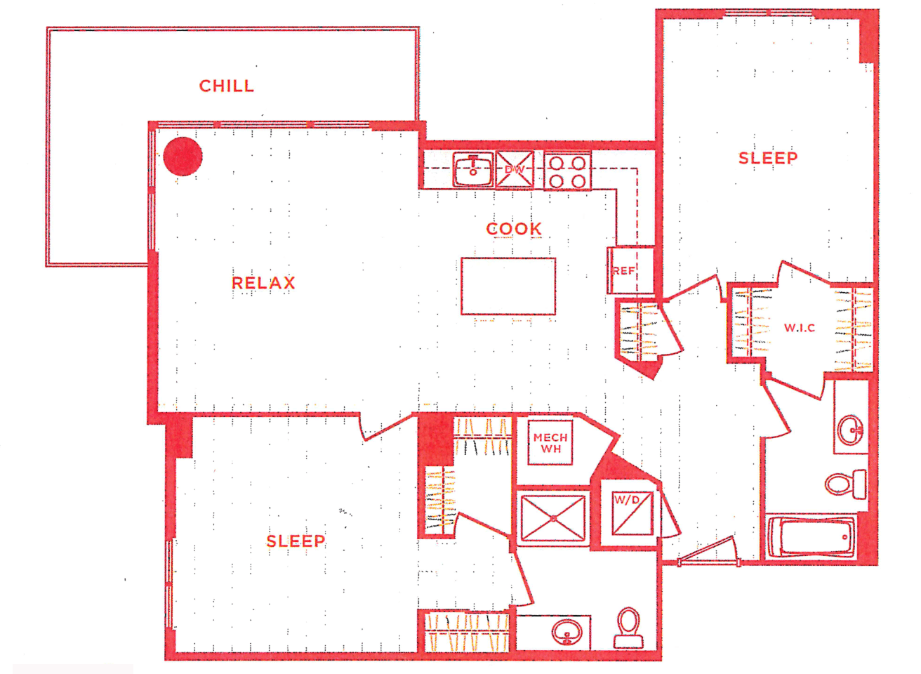 Floor Plan Image of Apartment Apt 10-1404