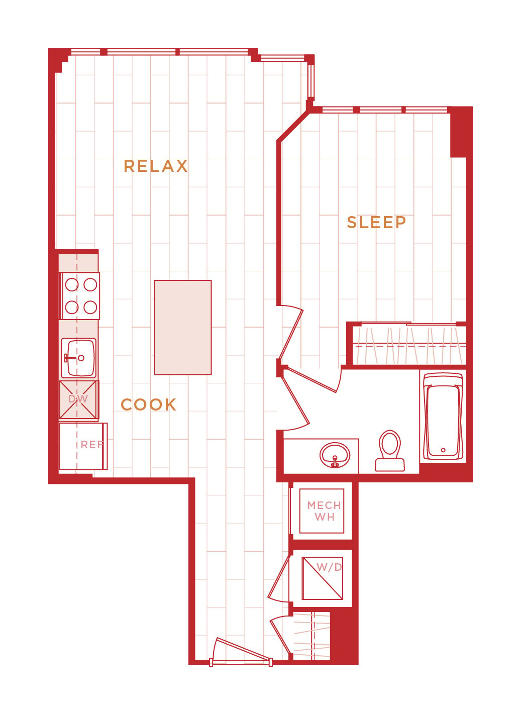 Floor Plan Image of Apartment Apt 10-1015
