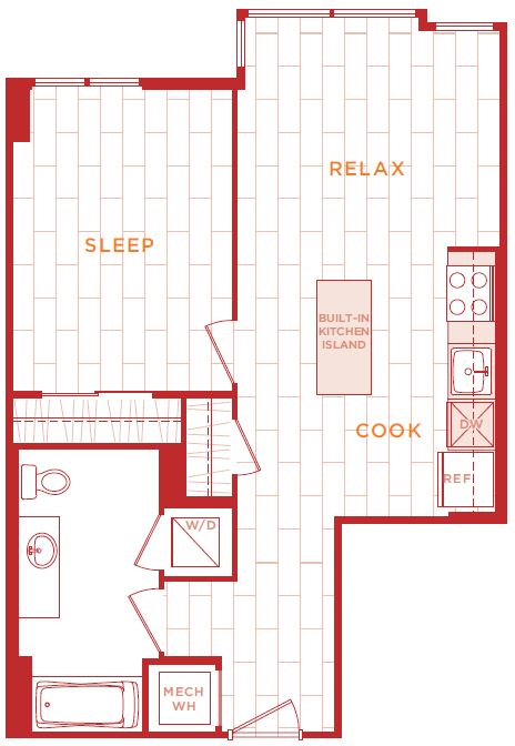 Floor Plan Image of Apartment Apt 10-0708