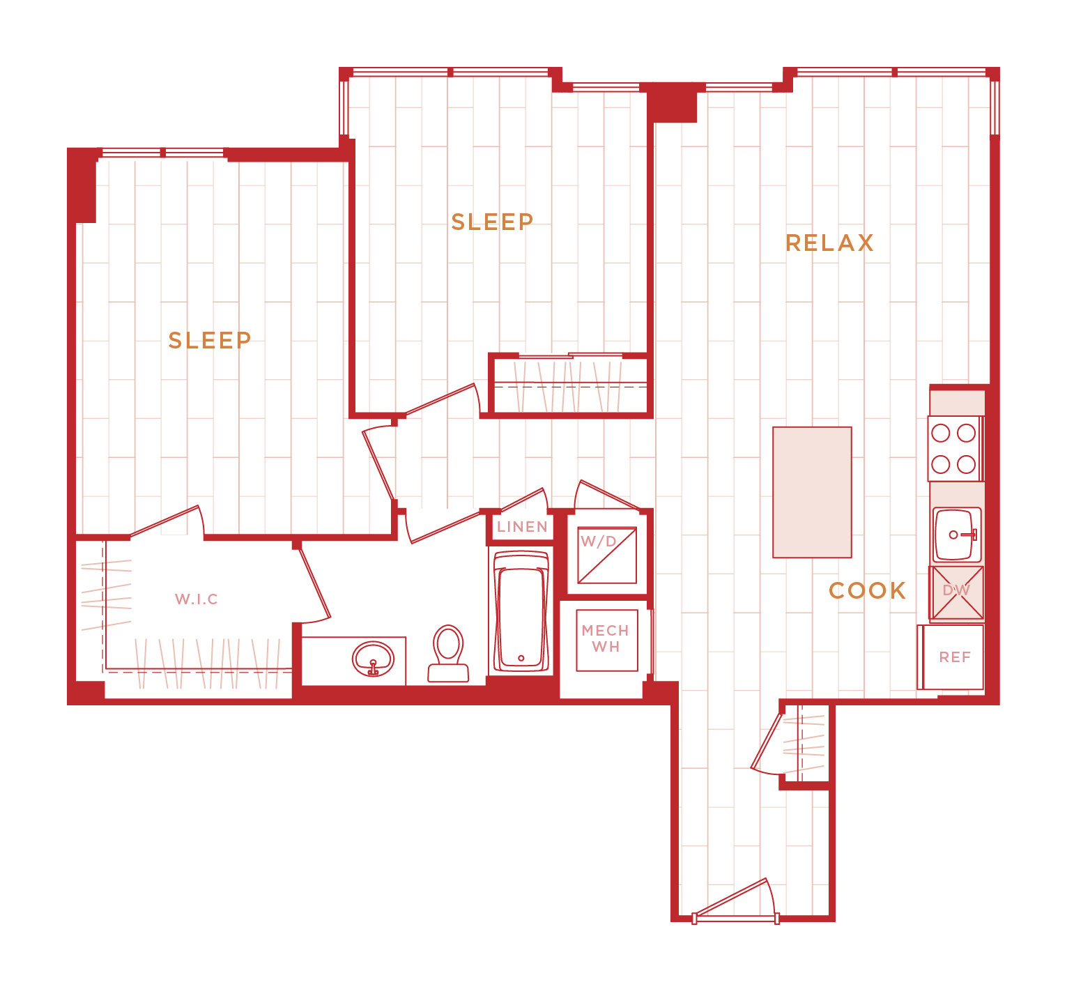 Floor Plan Image of Apartment Apt 10-1405