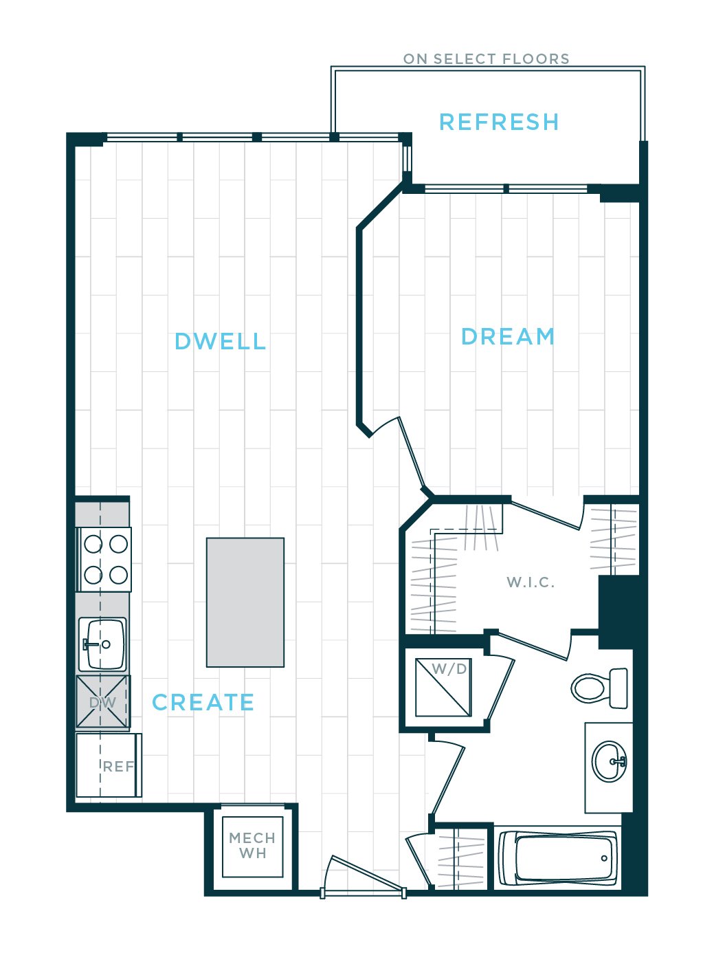 Floor Plan Image of Apartment Apt 30-0900