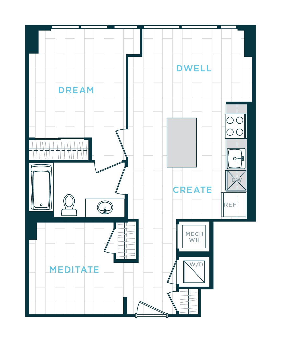 Floor Plan Image of Apartment Apt 30-1104