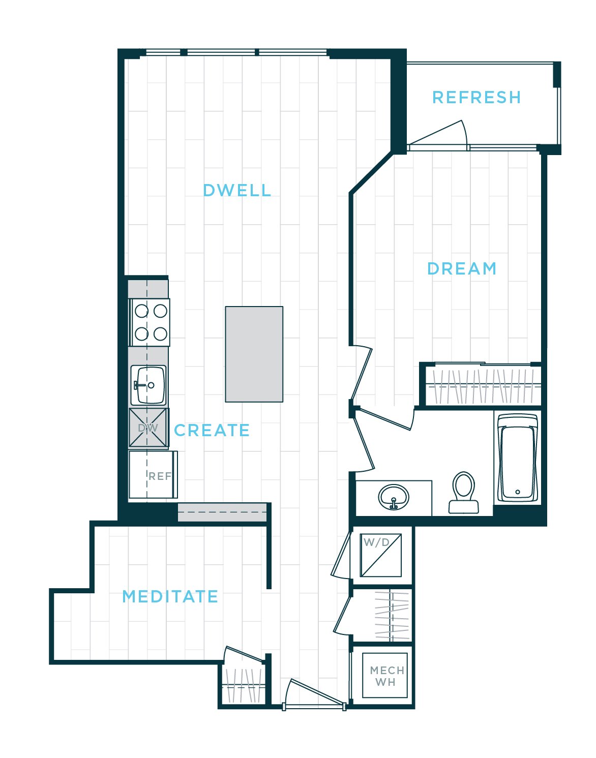 Floor Plan Image of Apartment Apt 30-1013