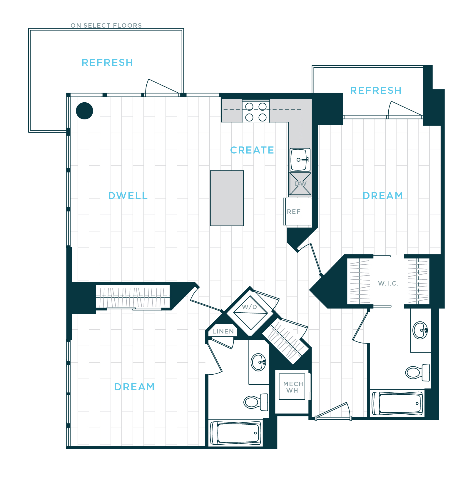Floor Plan Image of Apartment Apt 30-0608