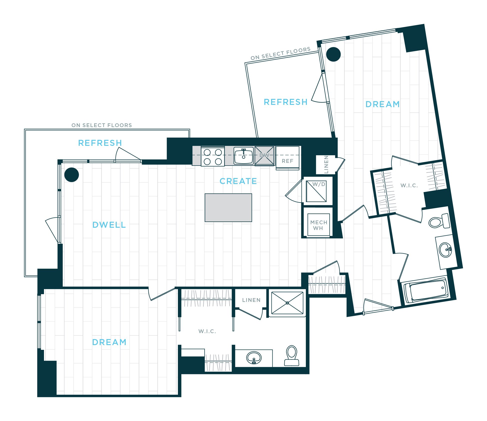 Floor Plan Image of Apartment Apt 30-0718