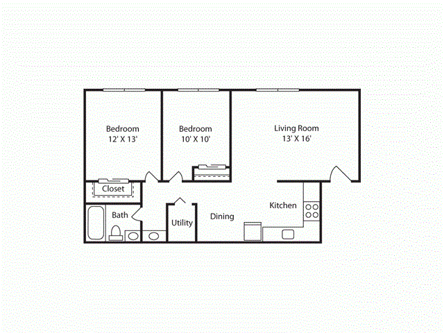 Semi-Upgraded two bed one bath Willowbrook Tampa Florida