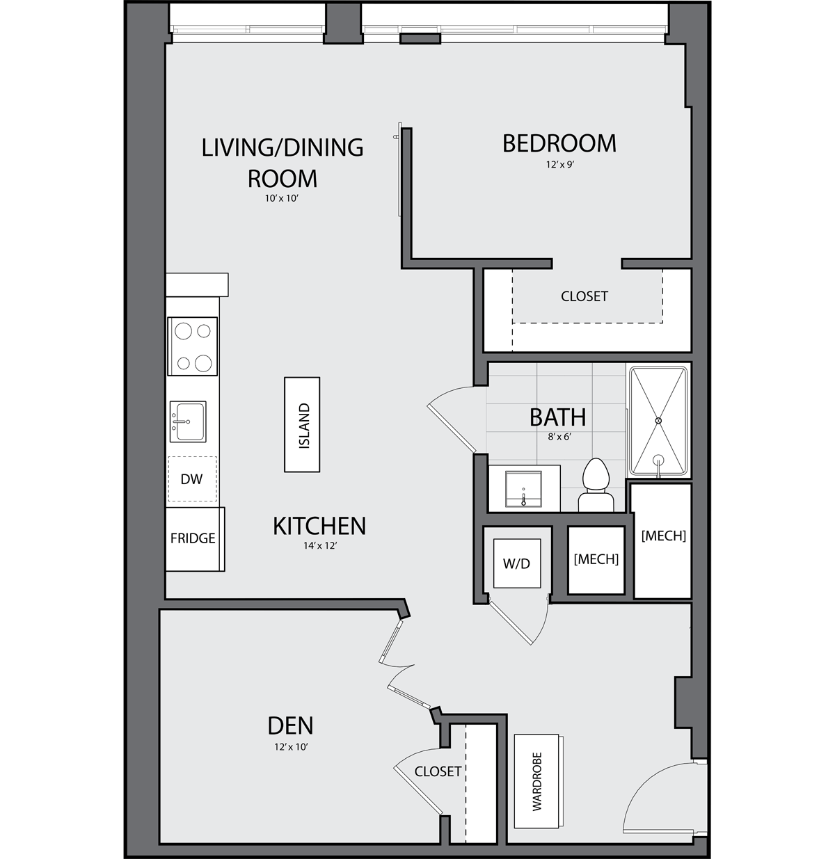 Floor Plan Image of Apartment Apt E-201