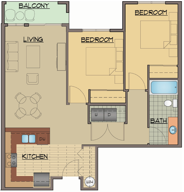 Floor Plans of Echo Lake Apartment Homes in Shoreline, WA