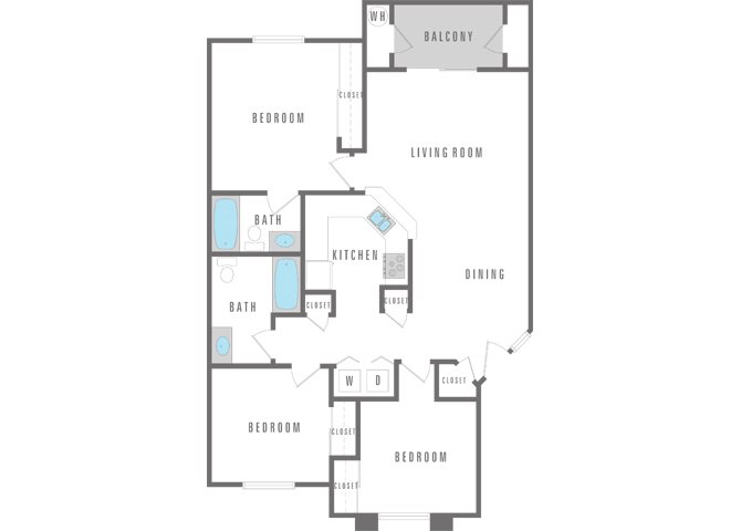 3 bed and 2 bath