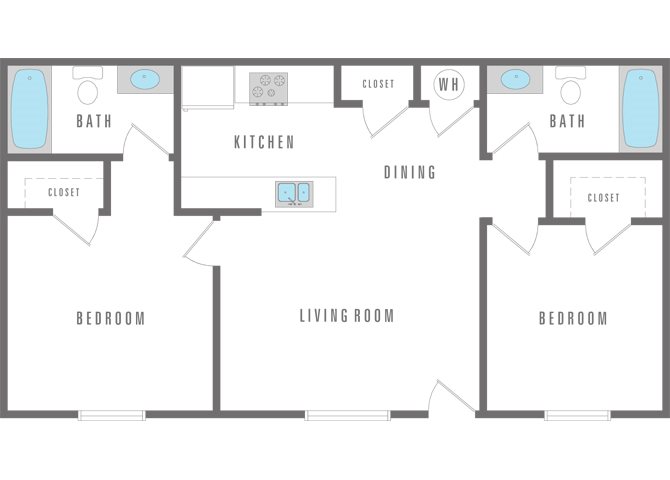 2 bed and 2 bath