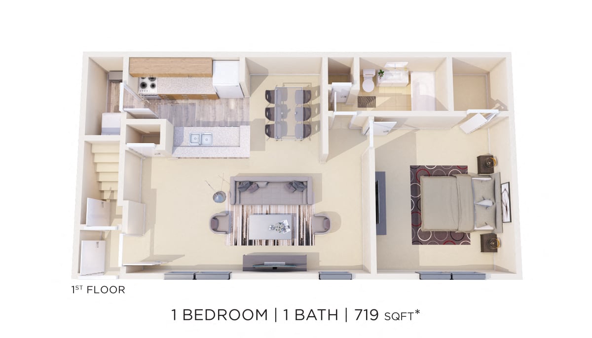 One Bedroom floor plan