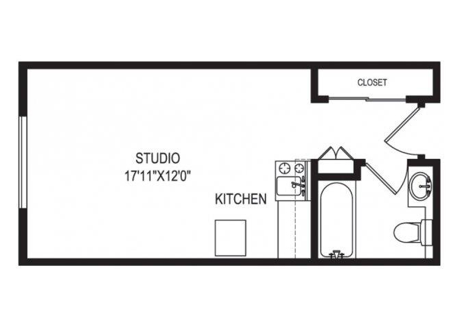 Studio A One Bath