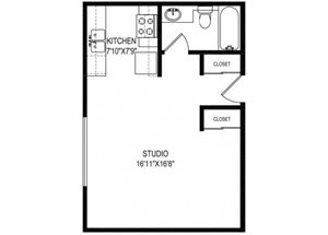 Studio A One Bath