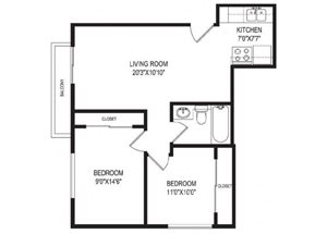 Two Bedroom-One Bath
