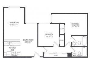 Two Bedroom-Two Bath
