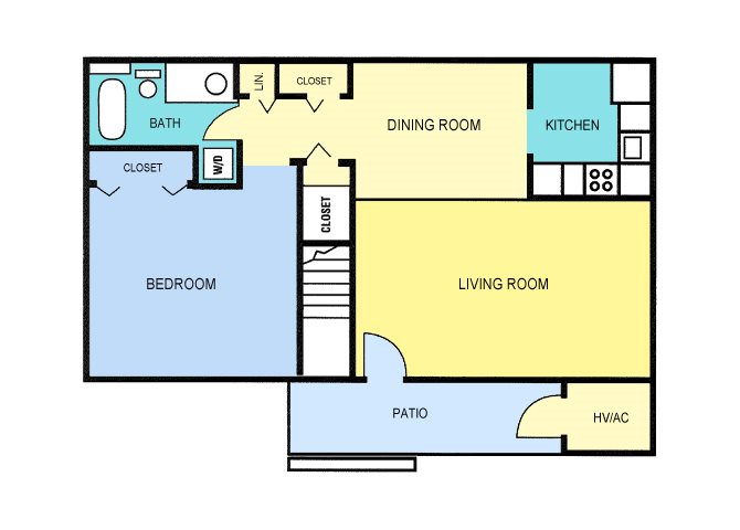 One Bedroom Floor Plan Rivers Bend Apartments One Bedroom Floor Plan