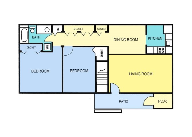 Two Bedroom Floor Plan Rivers Bend Apartments Two Bedroom Floor Plan