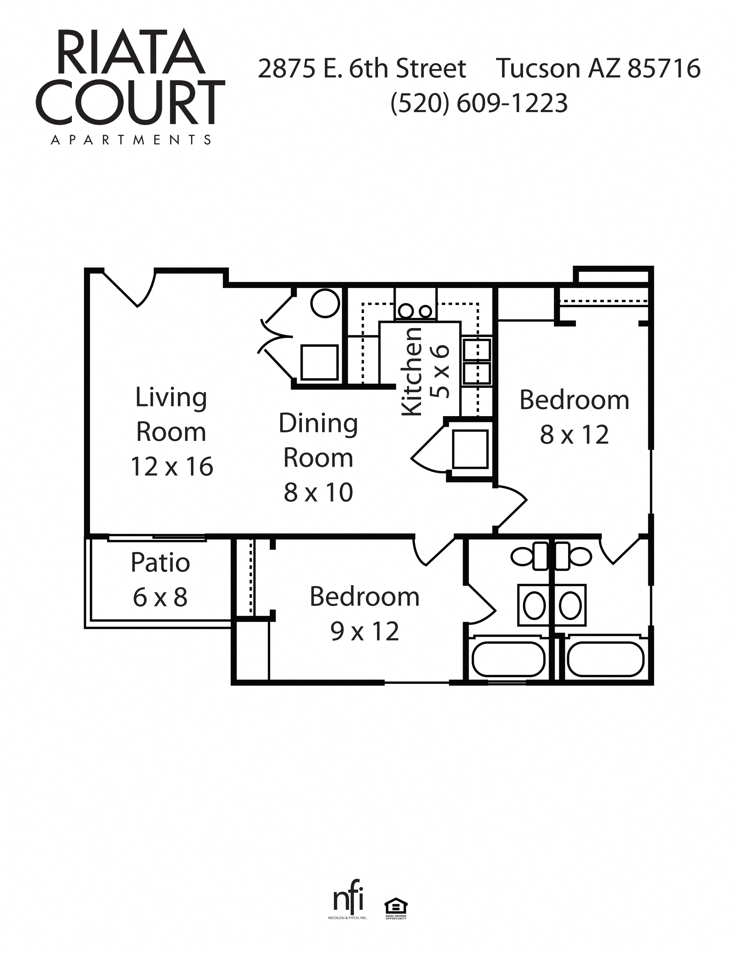 Floor Plans Of Riata Court Apartments In Tucson