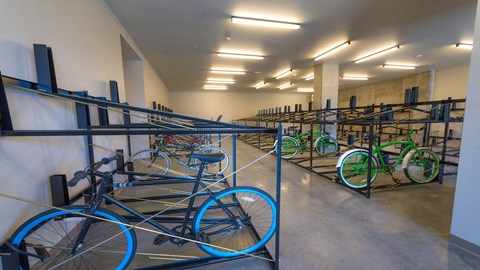 Indoor storage for bicycles