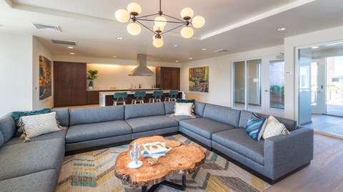 Resident lounge with ample couch seating