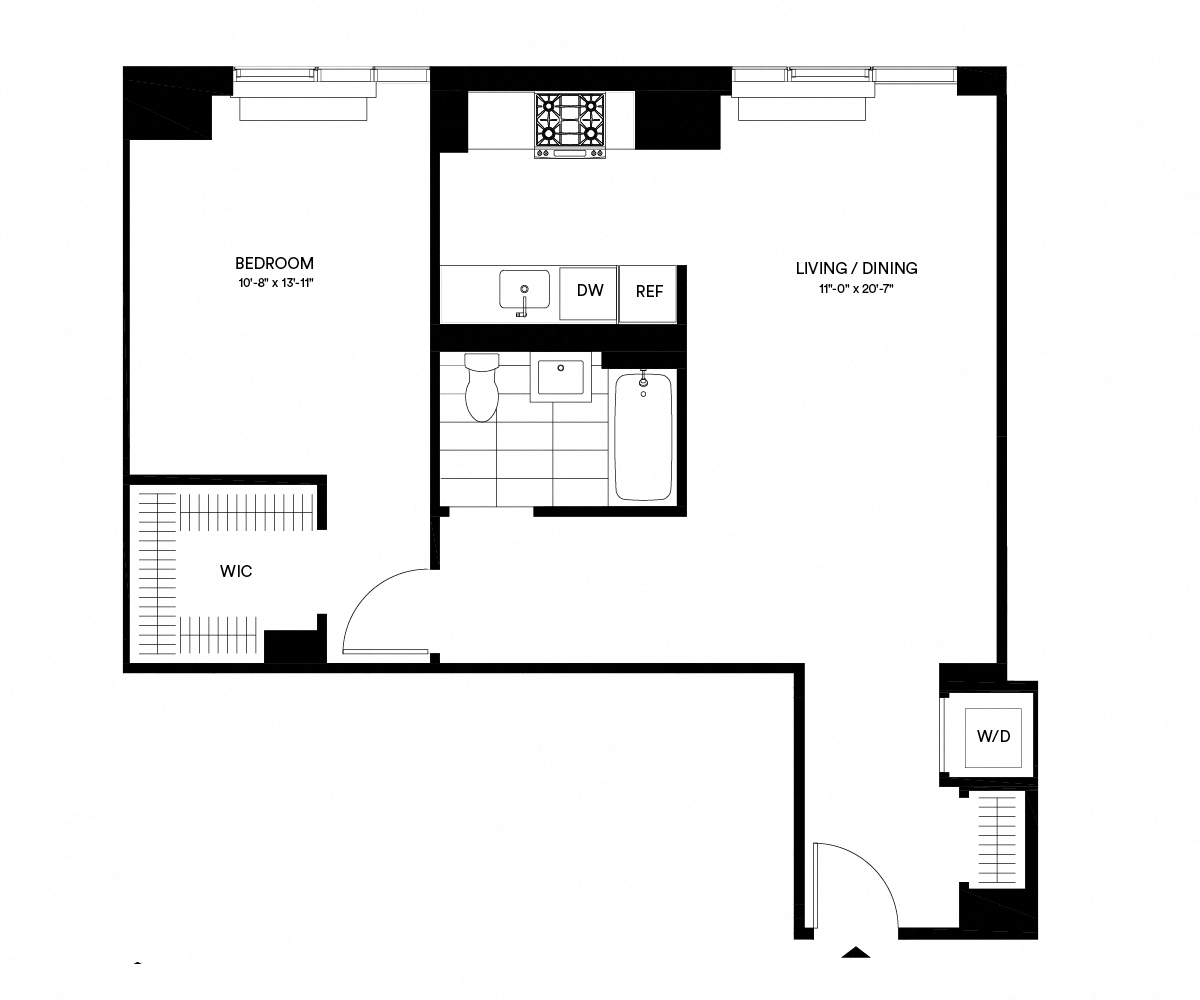 3D floor plan image for apartment 2-PH4-A at Randolph Perimeter