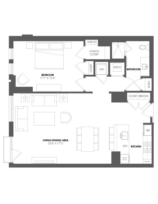 Apartment P-309 floorplan