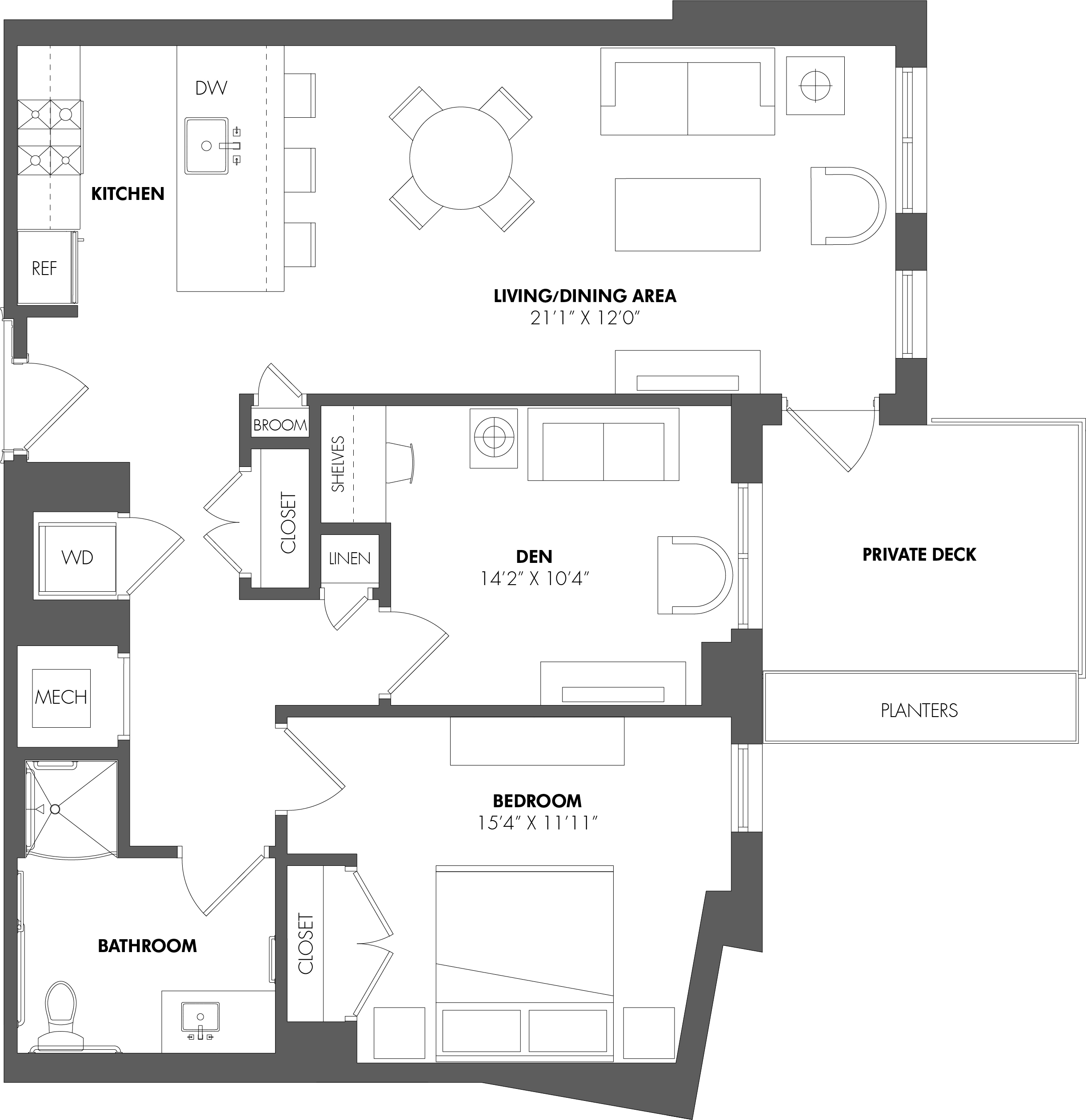 Apartment P-302 floorplan