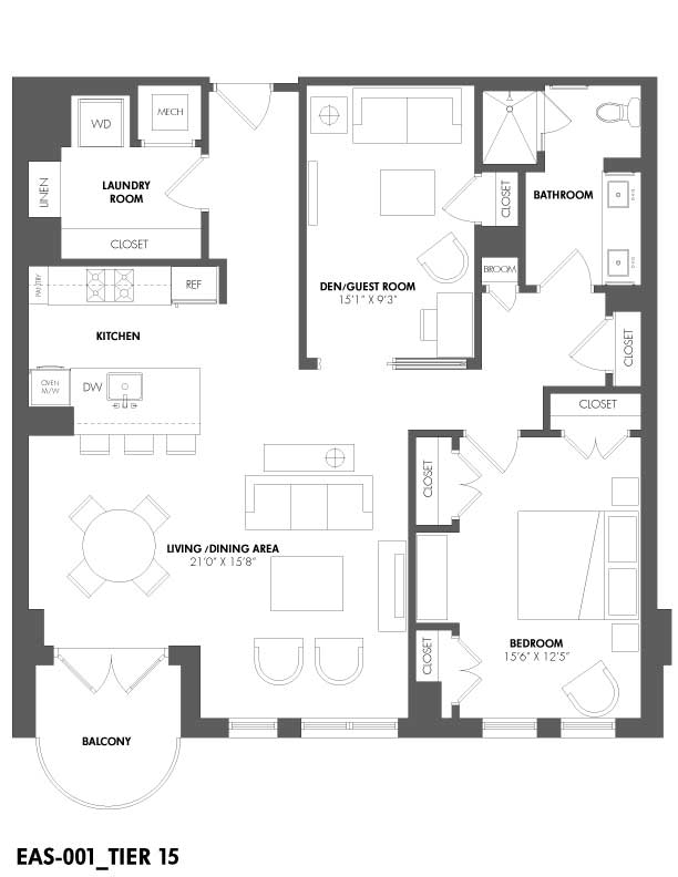 Apartment 203 floorplan