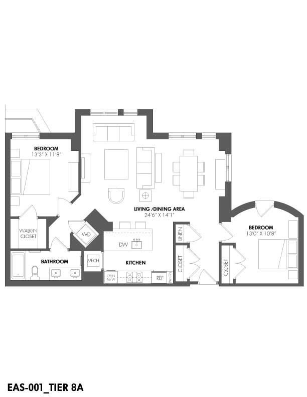 Apartment 410 floorplan