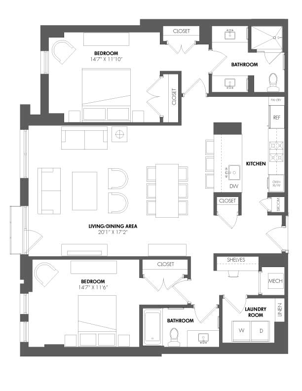 Apartment P-310 floorplan