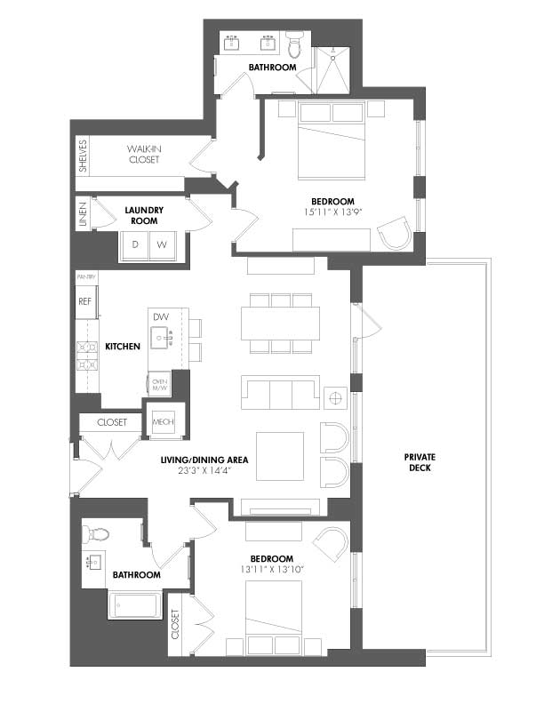 Apartment P-301 floorplan