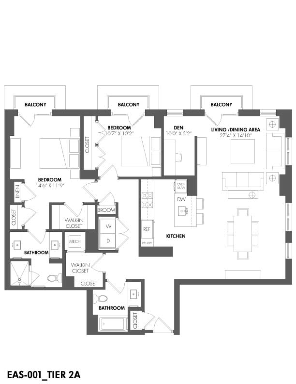 Apartment 416 floorplan