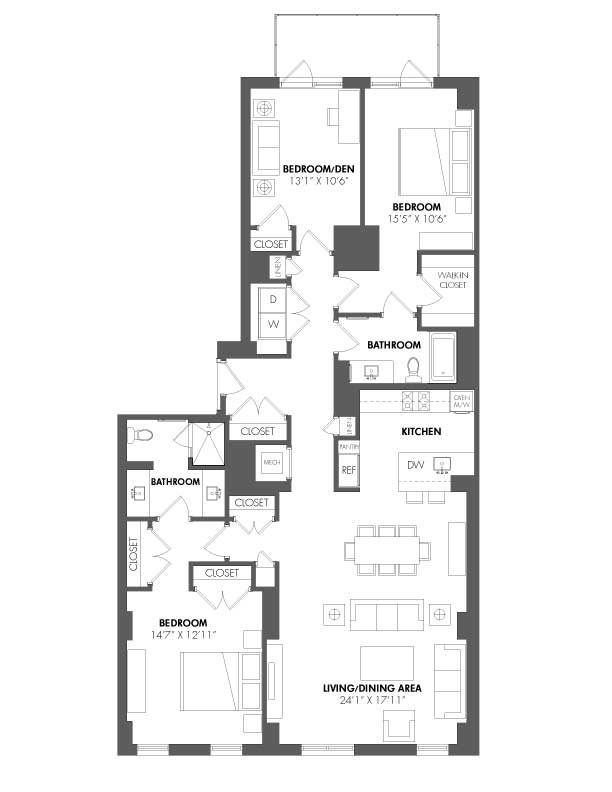 Apartment P-504 floorplan