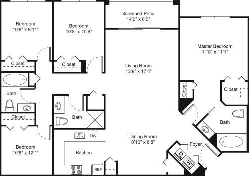 D1 - 4A floor plan