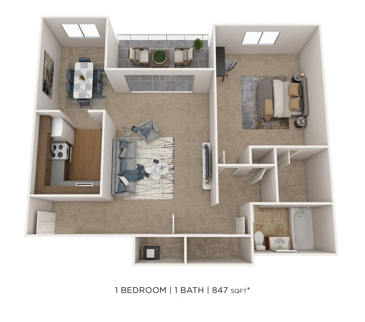 One Bedroom floor plan