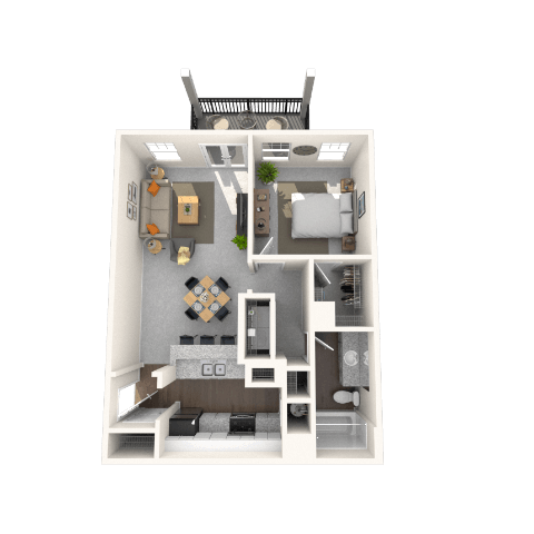 Studio 0x1 692 SF floor plan