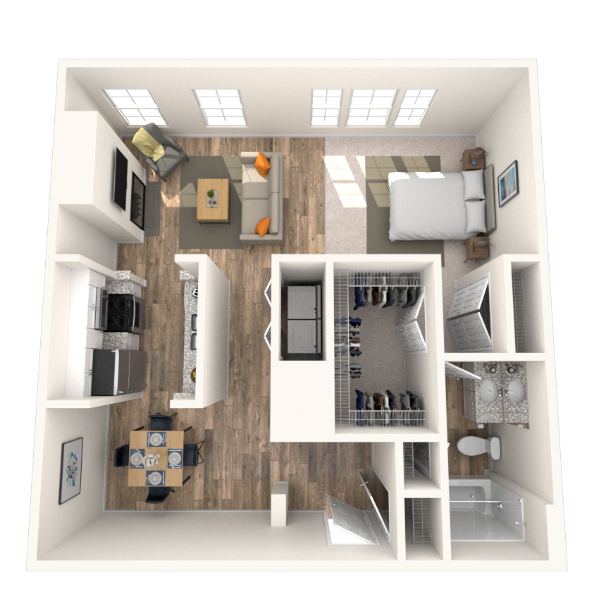 Studio 0x1-827 SF-FP floor plan