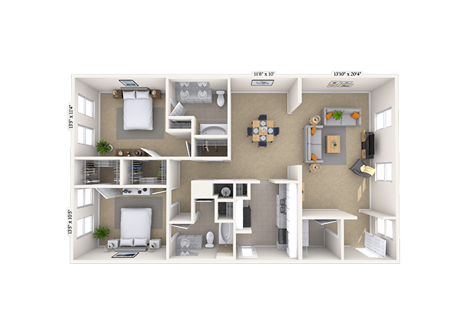 2 Bed/2 Bath