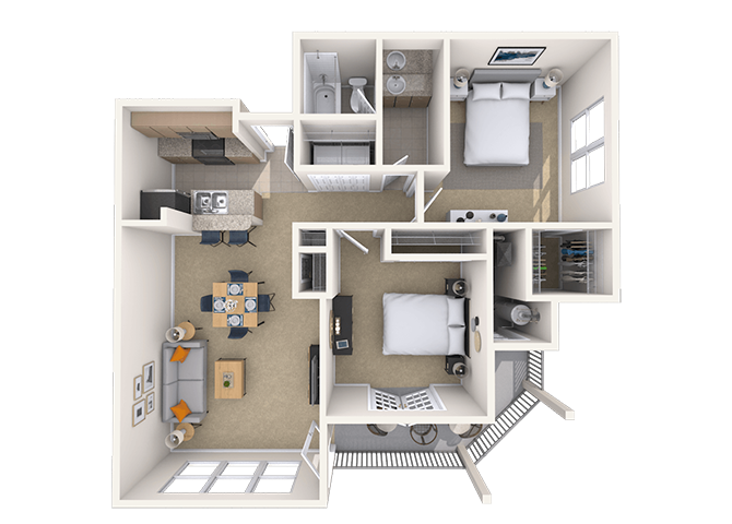 2 Bed/1 Bath