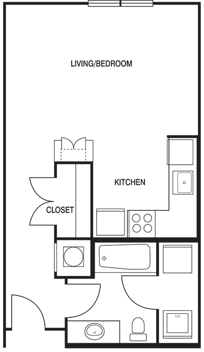 0 Bed/1 Bath
