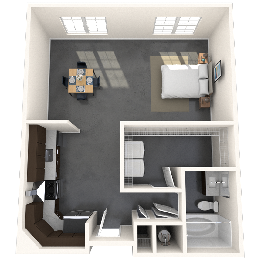 Loft 0x1 713-1080 SF floor plan