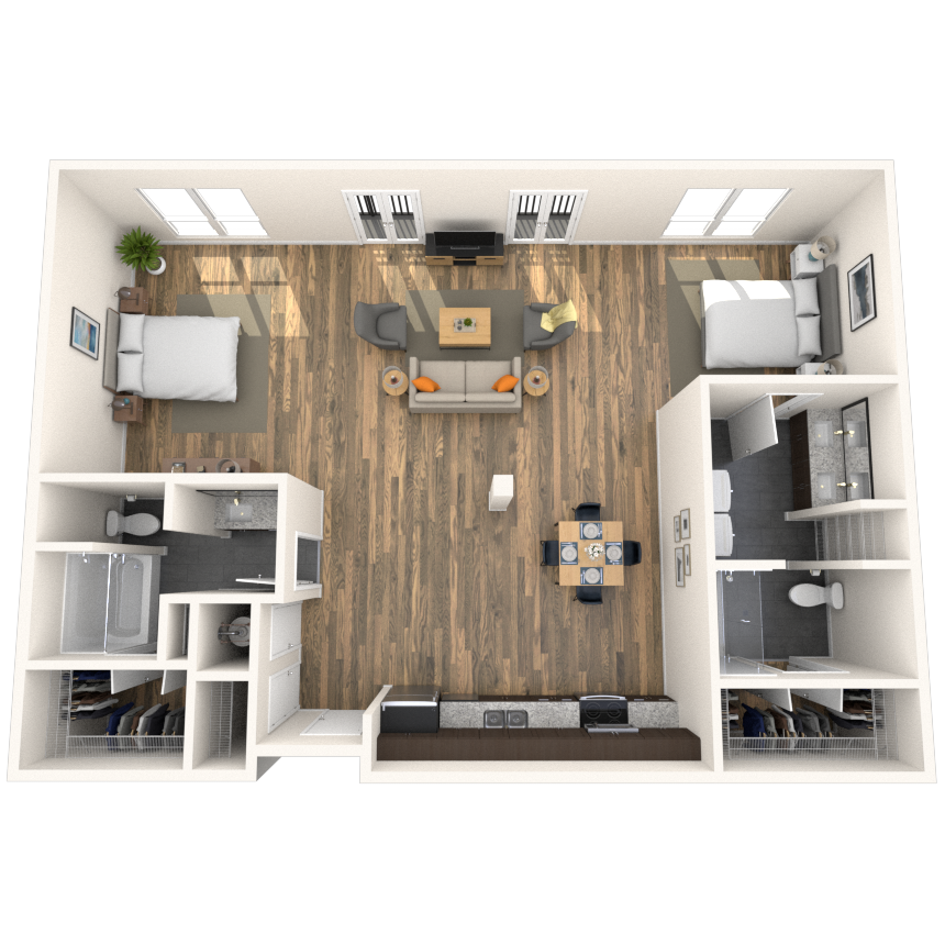Loft 0x2 1211-1234 SF floor plan