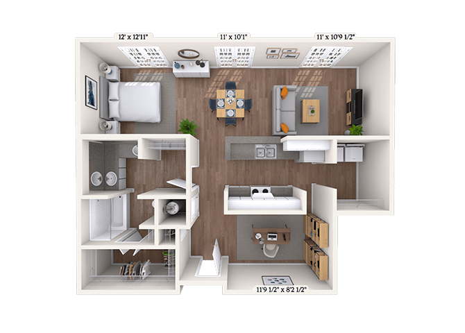 Loft 0x1 929-955 SF floor plan