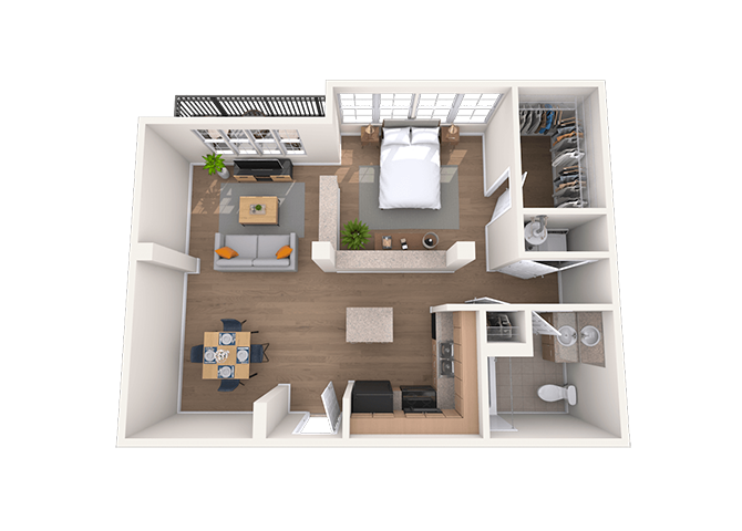 Studio 0x1 696-782 SF floor plan