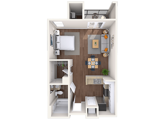0 Bed/1 Bath