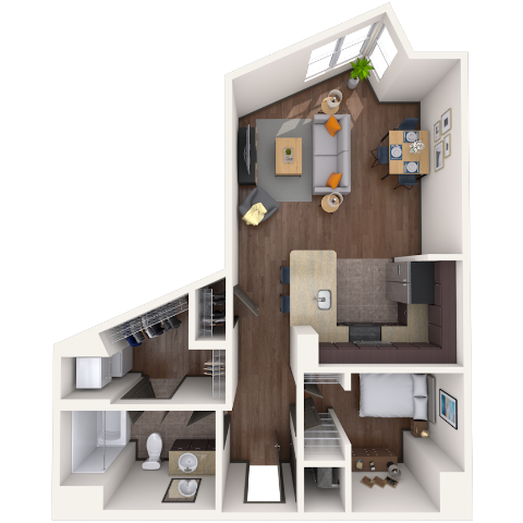 Studio 0x1 610-903 SF floor plan
